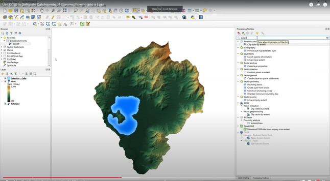 screen shot from video tutorial