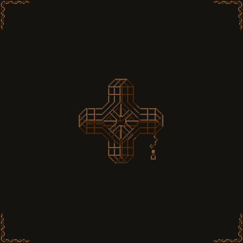 Image of a symmetrical frame of coppery wires