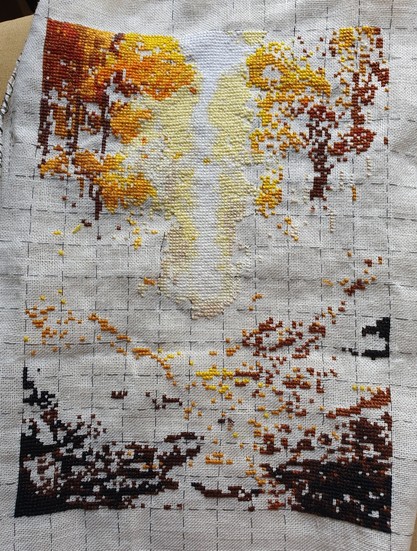 Full view of half finished project. Well, less than half still, but all the corners are visible now.