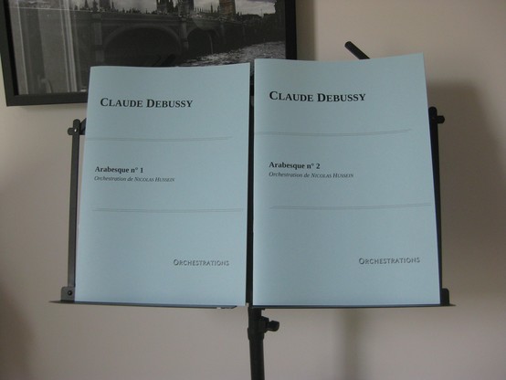Couverture partition : Claude Debussy, Arabesque n° 1, Orchestration de Nicolas Hussein