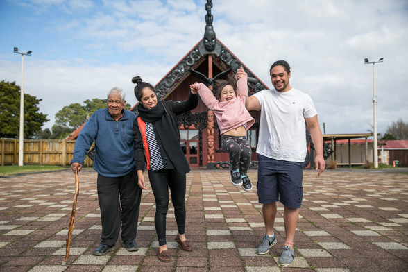 photo - example of a portion of Maori whanau, New Zealand