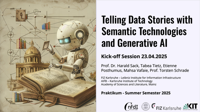 Cover slide of the Data Stories project course.