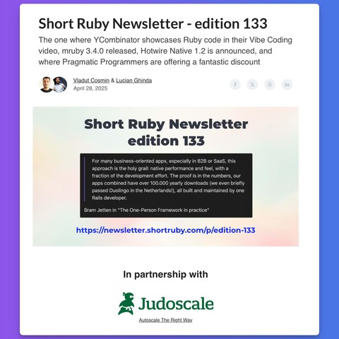Screenshot about the current edition of the Newsletter