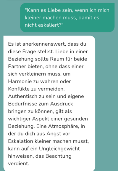 Ein Test Dialog aus dem Modul Beziehungen