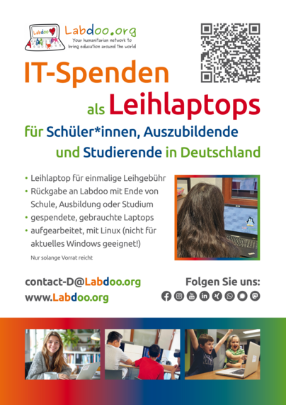 Poster zu Leihlaptops von Labdoo