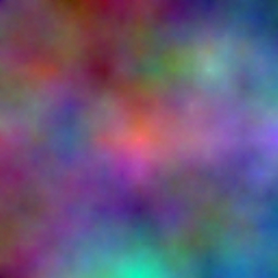 A computer generated, multi-coloured, fractal plasma. Generated using the Diamond-Square algorithm.