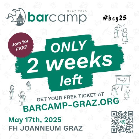 2 weeks until barcamp graz 2025