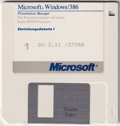 Microsoft Windows/386, Version 2.11, Deutsch

Installationsdiskette Nr. 1