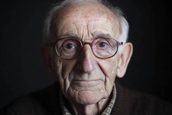 This shows an older man.