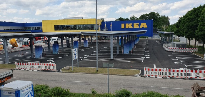 Ladepark von Mer bei IKEA.
