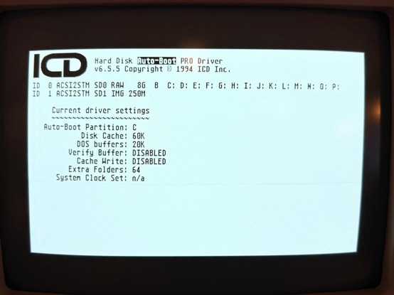 Atari ST booting screen