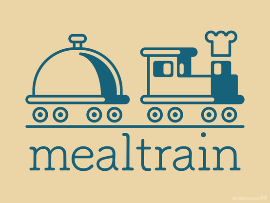 Logo design for a service called Mealtrain.