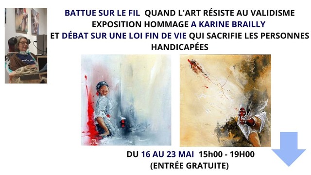 visuel reprenant le texte du post avec 2 oeuvres de Karine