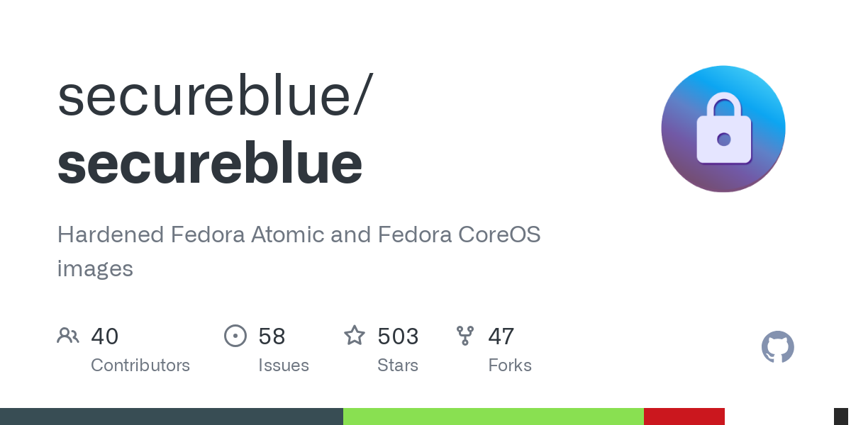 Hardened Fedora Atomic and Fedora CoreOS images . Contribute to secureblue/secureblue development by creating an account on GitHub.