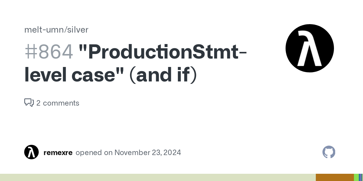 Sometimes it would be nice to write: production whatever ... { case someComplicatedExpr(...) of | p(x, y, z) -> { local foo :: Integer = ...; top.bar = x + y; top.baz = z - foo; } | q(w) -> { -- fo...