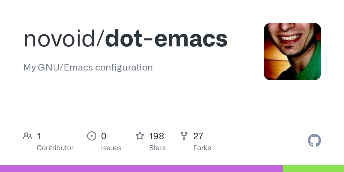 My GNU/Emacs configuration. Contribute to novoid/dot-emacs development by creating an account on GitHub.