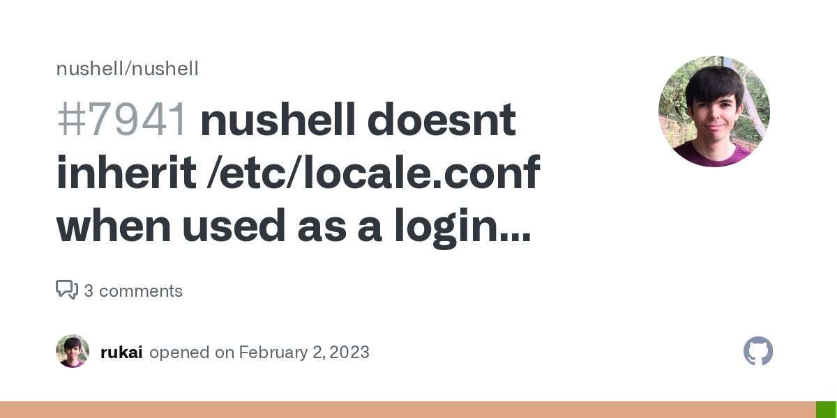 Describe the bug I set nushell as my login shell and then found that ncmpcpp no longer displays UTF-8 characters. I tracked this down to the missing LANG environment variable that is supposed to be...