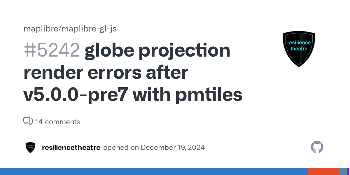maplibre-gl-js version: All pre-releases after 5.0.0-pre.7 browser: Firefox 128.5.0esr (debian 12) Steps to Trigger Behavior Replace maplibre-gl-js 5.0.0-pre.7 with more recent pre version (tested ...