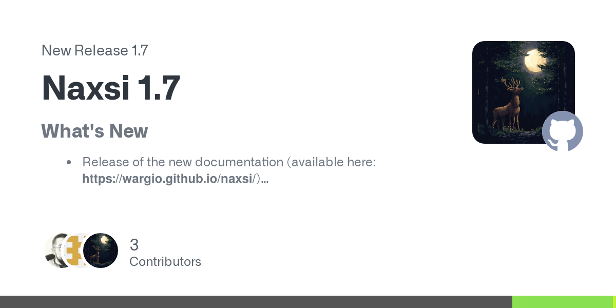 What's New

Release of the new documentation (available here: https://wargio.github.io/naxsi/)
Various fixes when parsing malformed arguments
Fixes for PCRE integration
Bump of libinjection to libi...