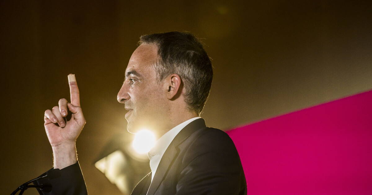 Raphaël Glucksmann lors d'un meeting pour les élections européennes, le 24 avril.