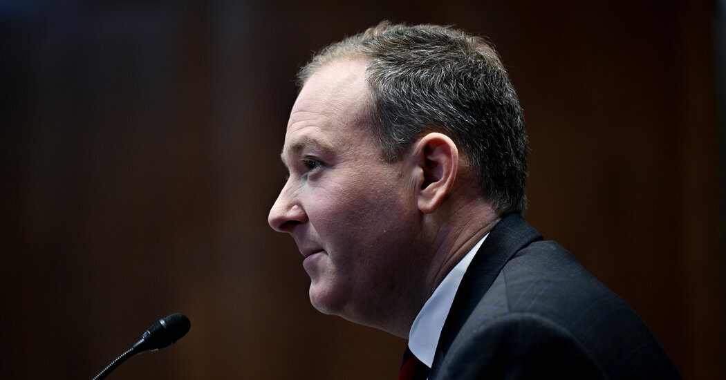 Lee Zeldin speaking to the Senate in Washington on Jan. 16.