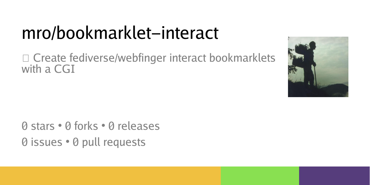 Summary card of repository mro/bookmarklet-interact