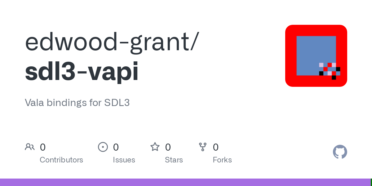 Vala bindings for SDL3. Contribute to edwood-grant/sdl3-vapi development by creating an account on GitHub.