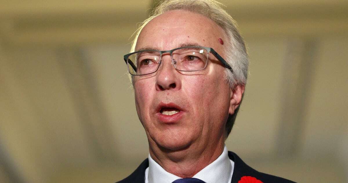 <p>B.C. Conservative Leader John Rustad holds a media availability following election results at the legislature in Victoria, Tuesday, Oct. 29, 2024. THE CANADIAN PRESS/Chad Hipolito</p>