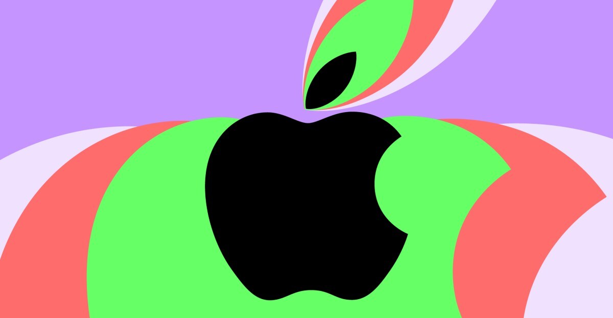 Art depicting Apple logo