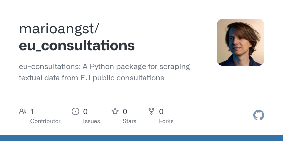 eu-consultations: A Python package for scraping textual data from EU public consultations - marioangst/eu_consultations