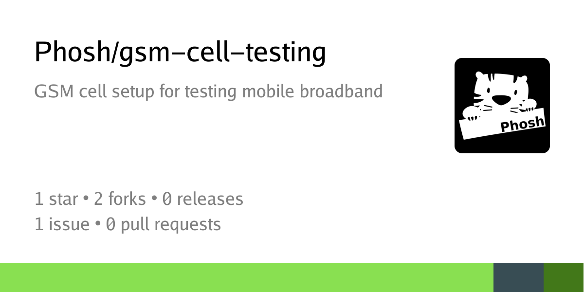 Summary card of repository Phosh/gsm-cell-testing