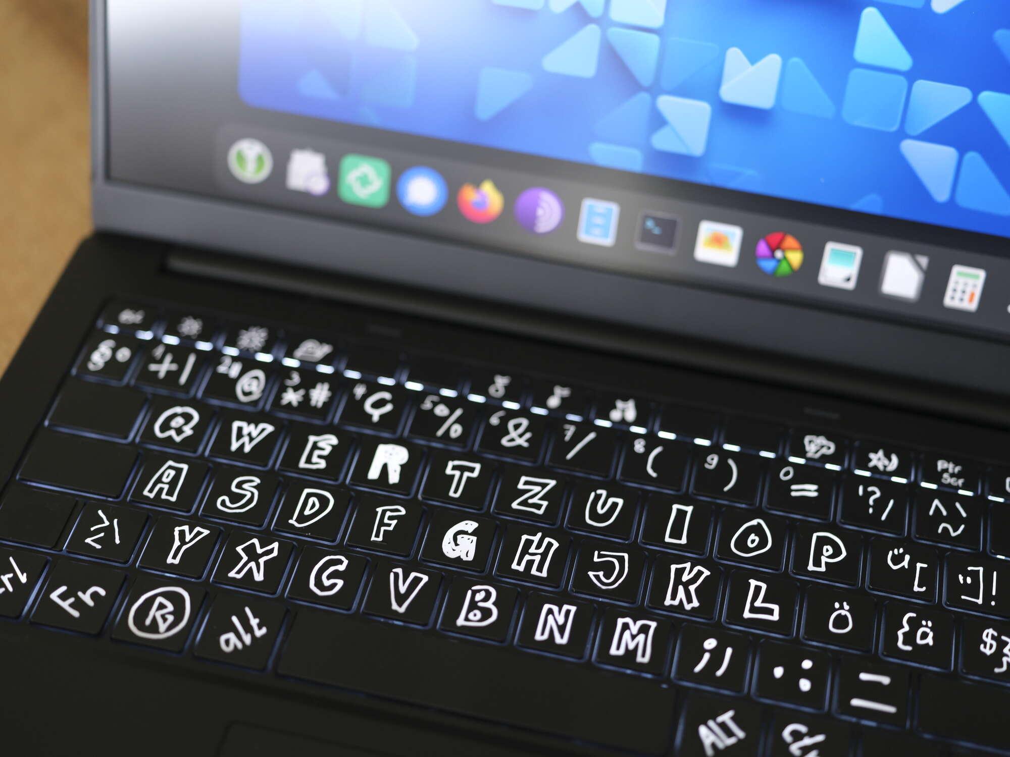 Eigen gestaltete Notebooktastatur