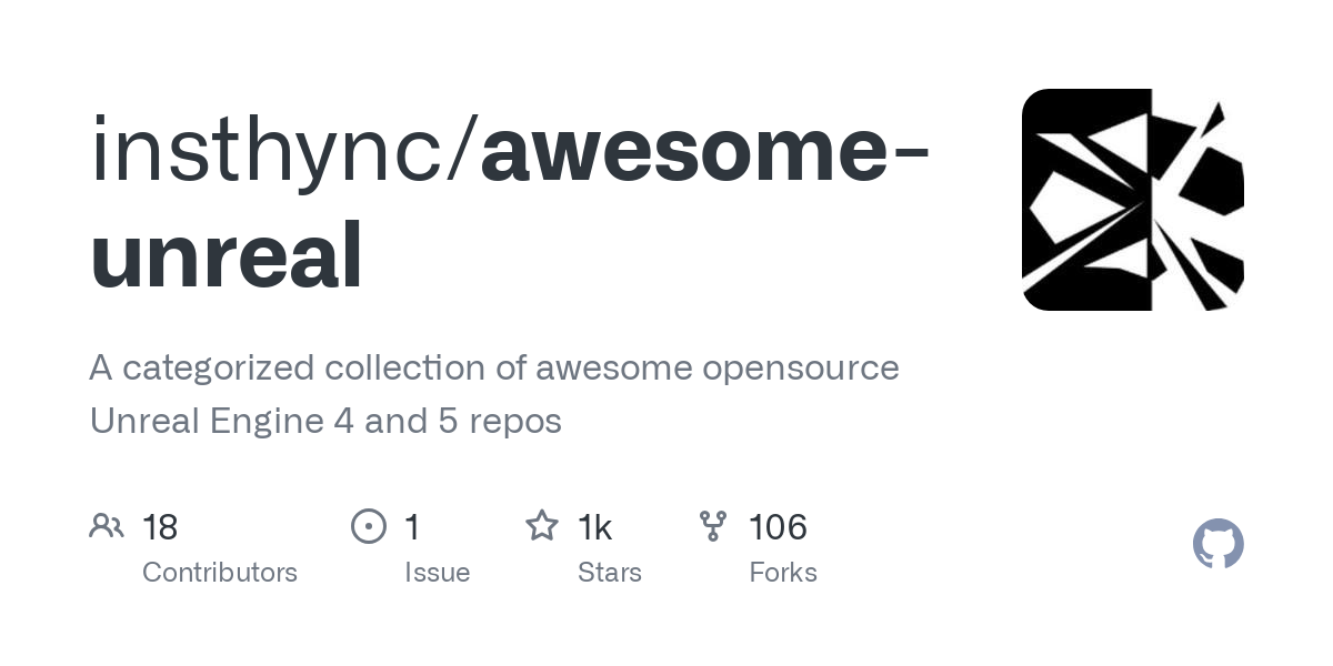 A categorized collection of awesome opensource Unreal Engine 4 and 5 repos - insthync/awesome-unreal