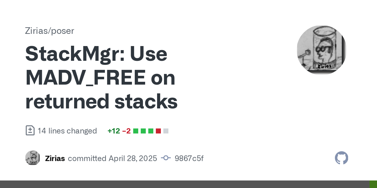 If supported, mark stacks returned to the stack manager as free for
eviction without backing store (aka swap).