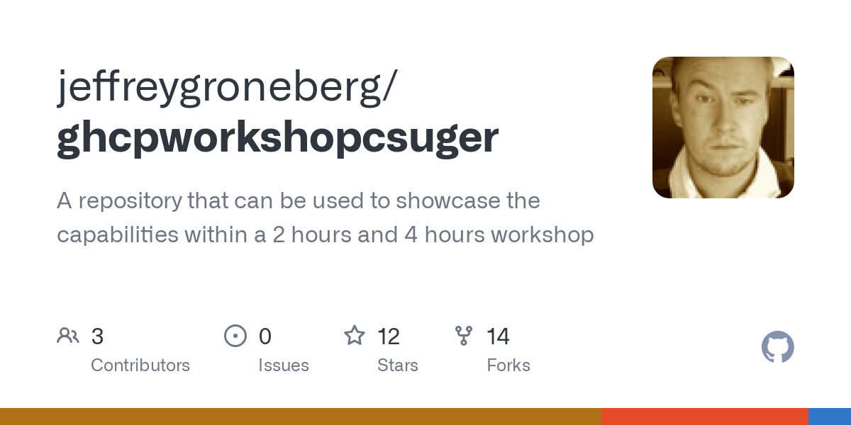 A repository that can be used to showcase the capabilities within a 2 hours and 4 hours workshop  - GitHub - jeffreygroneberg/ghcpworkshopcsuger: A repository that can be used to showcase the capab...