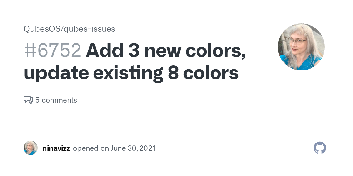 The problem you're addressing (if any) Take an incremental step towards expanding the available colors in Qubes. Describe the solution you'd like Per #2523 (comment) in the original "More colors, p...