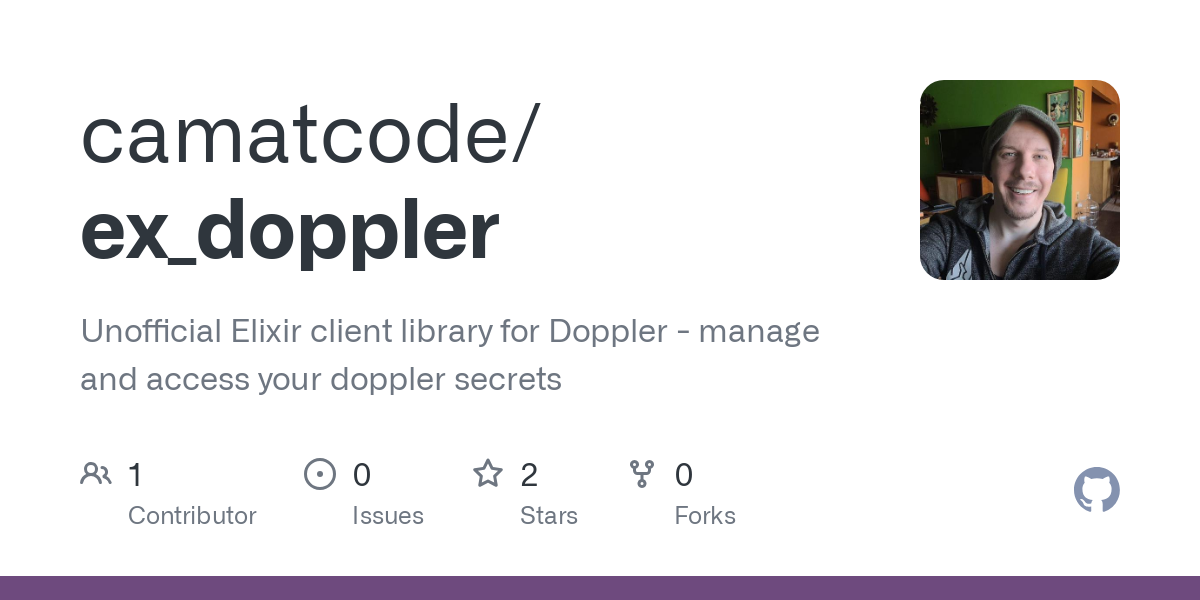 Unofficial Elixir client library for Doppler - manage and access your doppler secrets - GitHub - camatcode/ex_doppler at v1.0.0