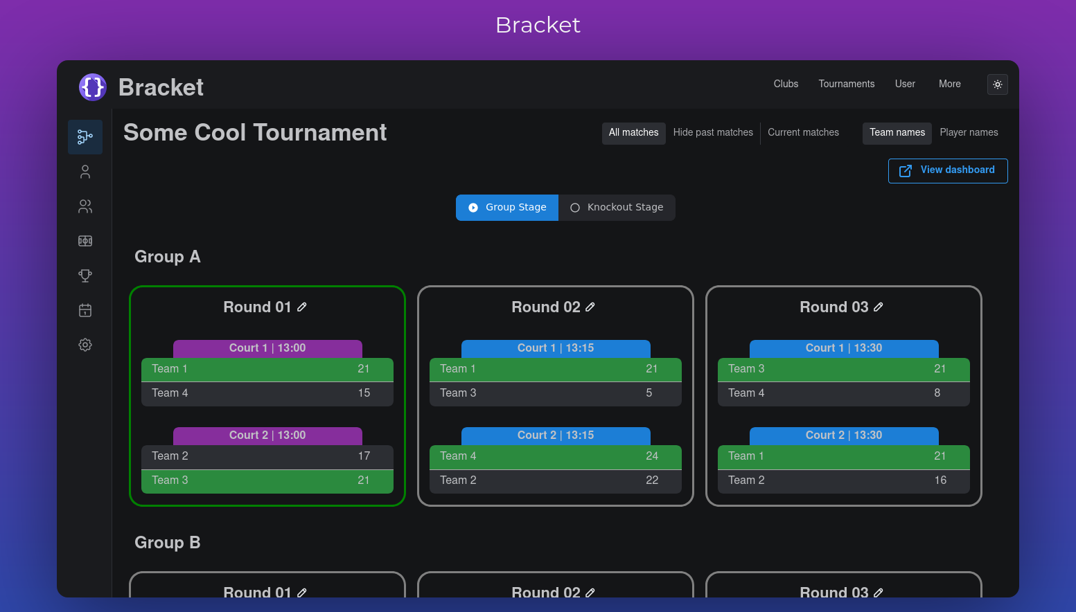 Selfhosted tournament system. Contribute to evroon/bracket development by creating an account on GitHub.