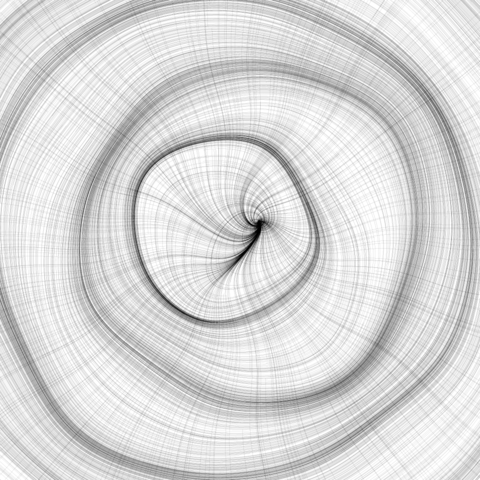 Mathematical figure: orthogonal families of curves, black on white background.