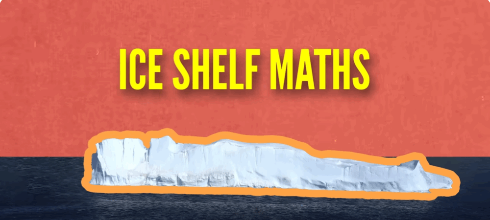 Ice Shelf Maths. Rough curve outlining iceberg that has broken off ice shelf.