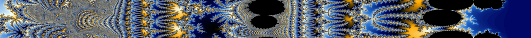 Transformed Mandelbrot set graphics.