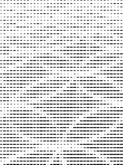 An array of black rectangles on a white background. The rectangles vary in size and give the impression of overlapping white circles.