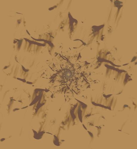 spiral mandala coffee filter feels where the pattern repeats from outside and large to small in a spiral as if the coffee runs from certain lines and curves and points. This one has less bleed than the others with more distinctive symmetries. 