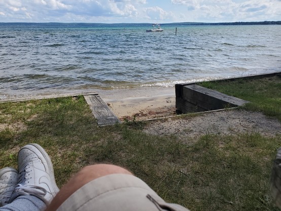 A little windy and wavy on this shallow end of the lake