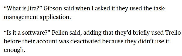 They don't know what Jira is