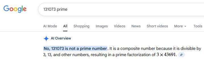 On my phone, it said 19 was a factor.