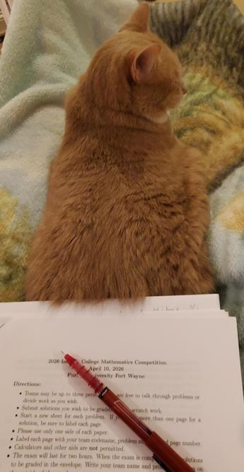 The 2026 Indiana college mathematics competition problems were prepared by faculty members at the host institution