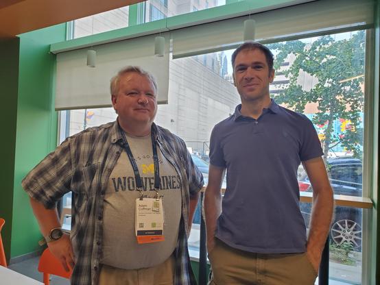 John P. graciously agreeing to pose for a photo.
