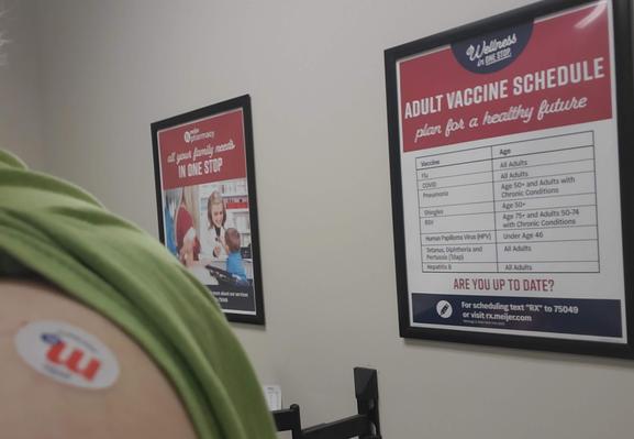 you can also see the logo as a 3, w, epsilon, omega, etc.
and I got mPerks!    (points in the Meijer customer loyalty/rewards/surveillance program)
Get your shots, people!